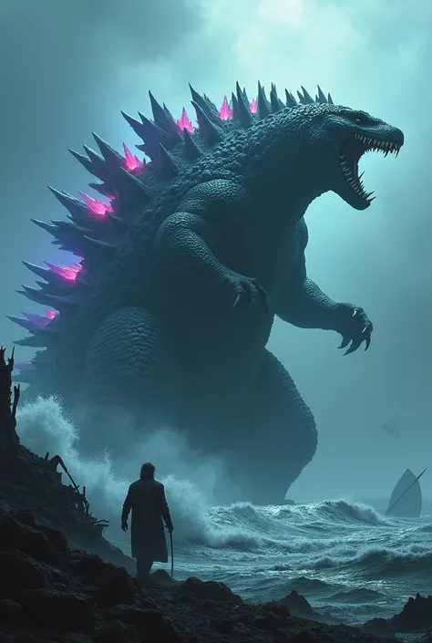 Godzilla and dead  megadolon 