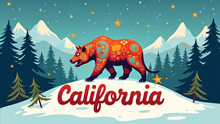 California State Dreams Graphic Design Logo   , with the name written below the colorful logo on Christmas Day