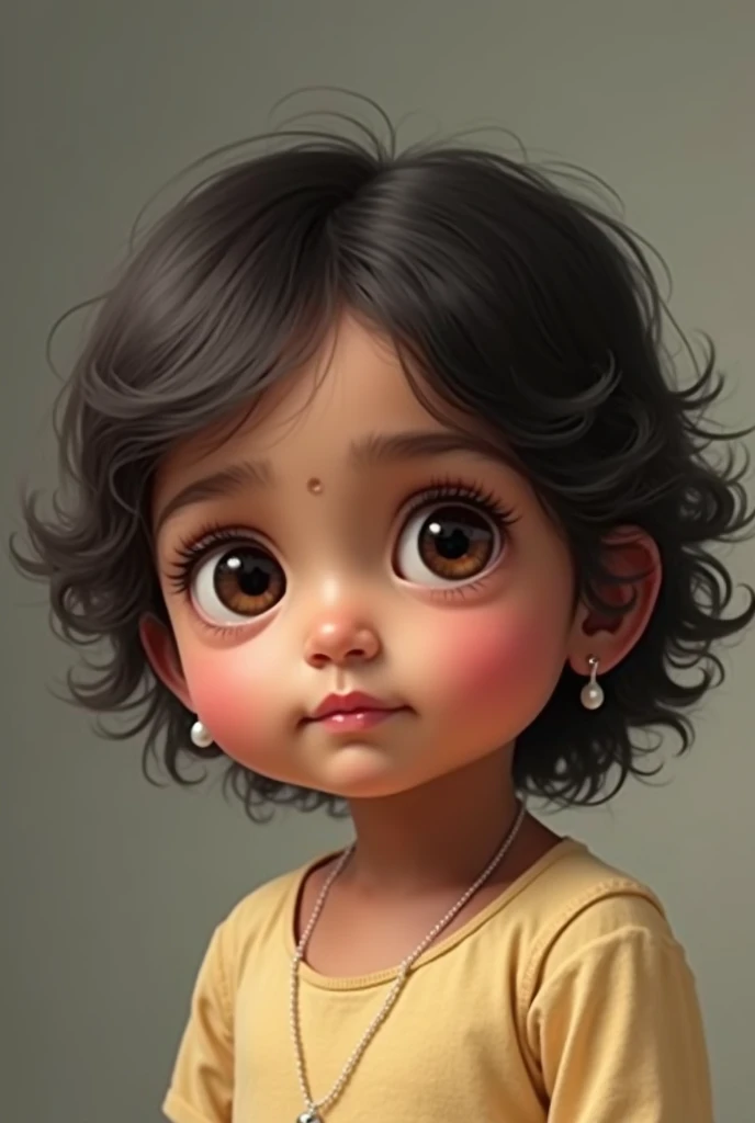 Create an indian girl of 2 Realistic