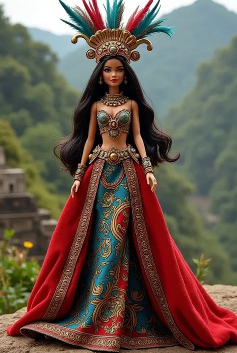 Fantasy outfit for barbie doll of mayan goddess ixchel Guatemala 