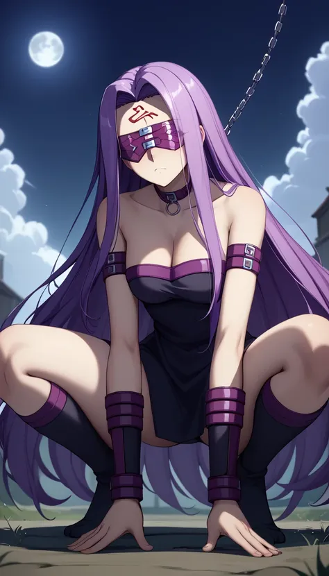 score_9、score_8_up、score_7_up、source_anime、medusarider、medusa rider、long hair、very long hair、purple hair、face mark、mark on foreh...