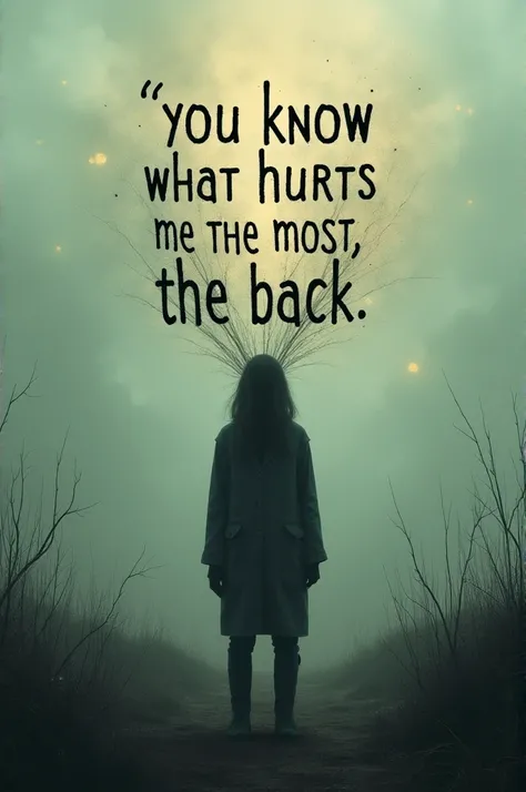 Image where a text appears saying "You know what hurts me the most, THE BACK"