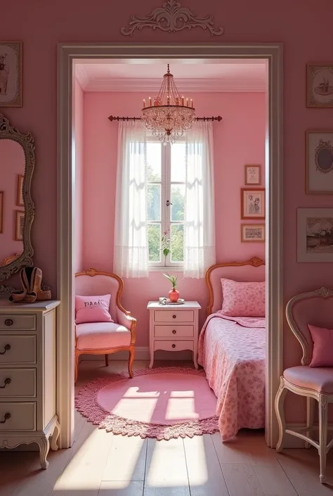 Julio and Laura find a house where they find a pink room with Julio&#39;s name full of feminine things 