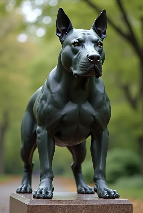 I make a bull terrier dog statue 