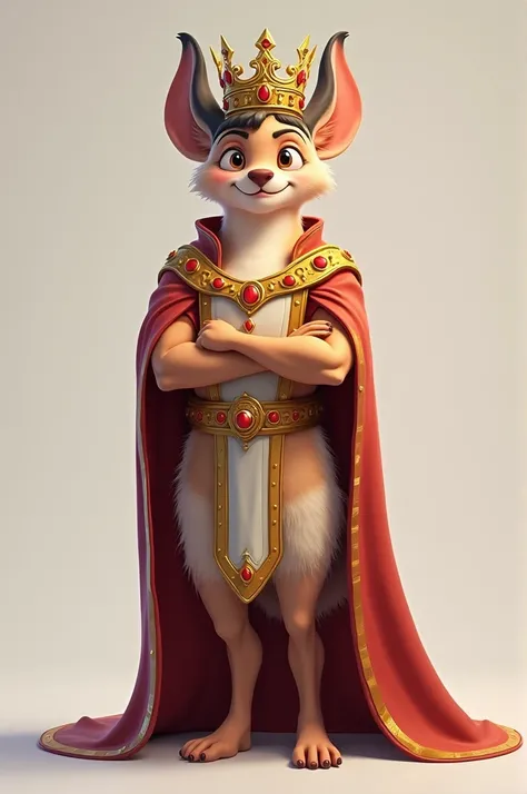 Grown up animated model full pic with crown and sash
