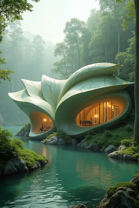 Lily-leaf-like architecture