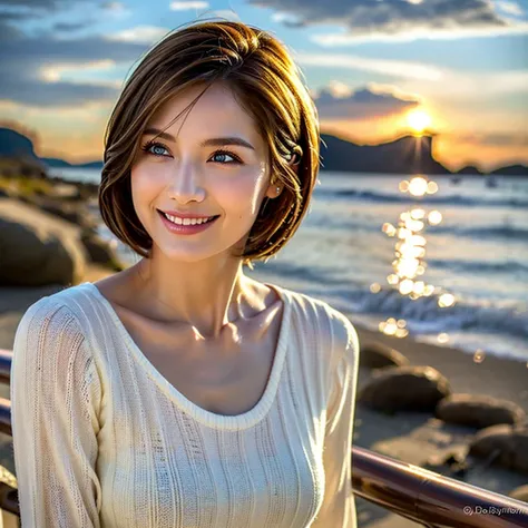 (Realistic, 超Realistic:1.4), 16K HDR, High resolution,((Whiskey Glass)),((Whiskey Bottle)),((Whiskey Glass)),Happy Smile、Short Hair,The best smile、Japanese Actress,so beautiful(It looks like the real thing),Evening Dresses,Cocktail Dresses、Whiskey Bottle、T...