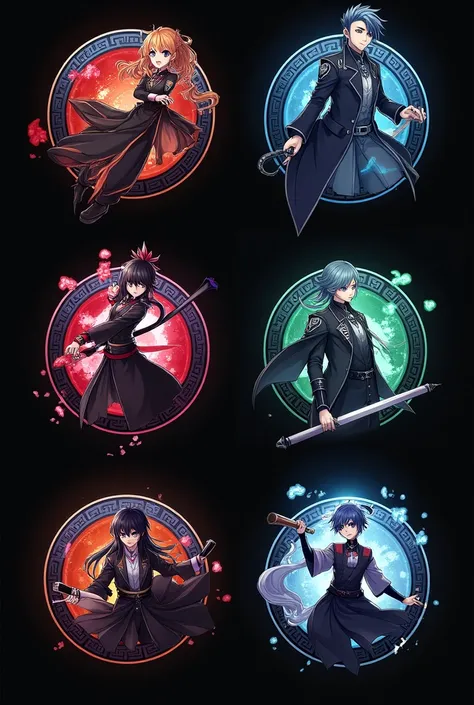 I want you to design buttons for my 2d game inspired by jujutsu kaisen
