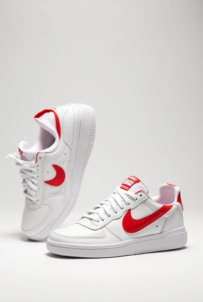 Nike shoes white and red