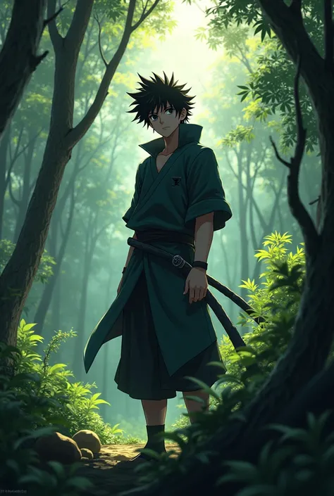 Sasuke anime character in Amazon forest