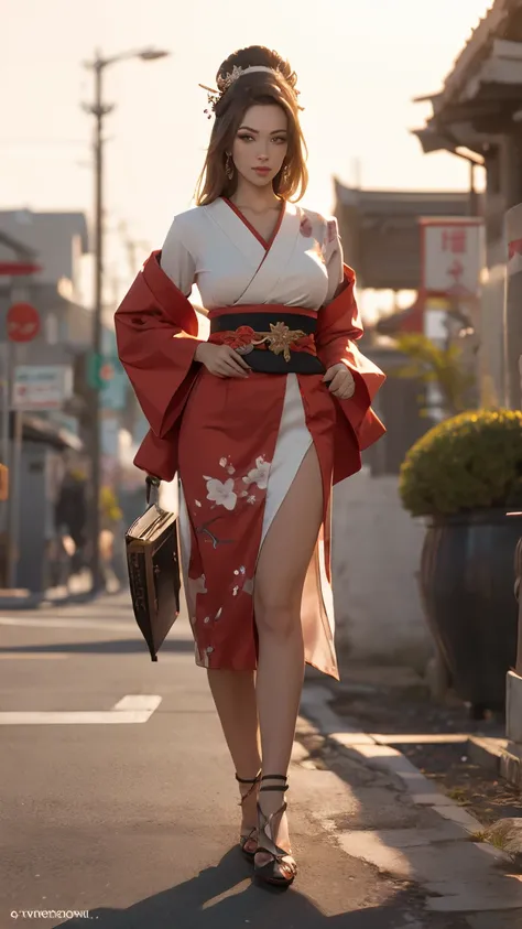 Highly detailed full body portrait of a geisha.. 8k, Octane Render, very intricate details, symmetric  