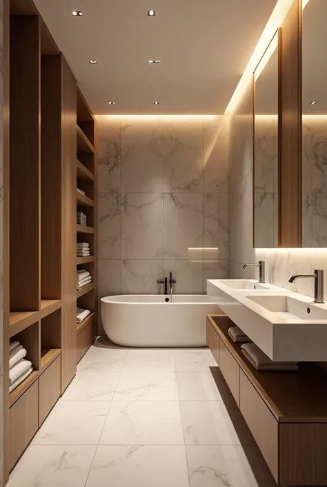 Beautiful modern bathroom without a window