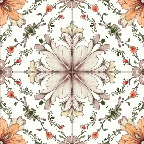 Seamless Floral Botanicals – Delicate and intricate designs of flowers, leaves, and vines that can appeal to nature lovers --tile