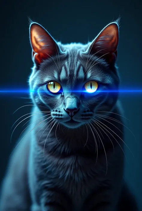 Laser eye cat photo