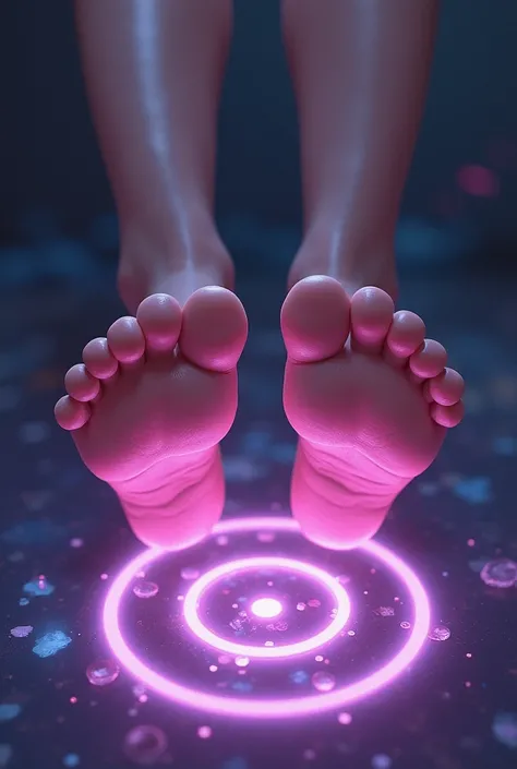 Hypnotic soles of feet, hypno spiral overlay over feet, cute catgirl, foot focus