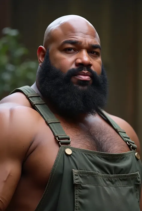 8K Very Best Highest Realistic Quality very Realistic 8K very detailed highly photorealistic very realistic highly detailed closeup portrait photo of a Very Realistic Bald Black African American Sexy Bald Daddy Hairy Bearded Bear Beefy Body Thick Muscle Be...