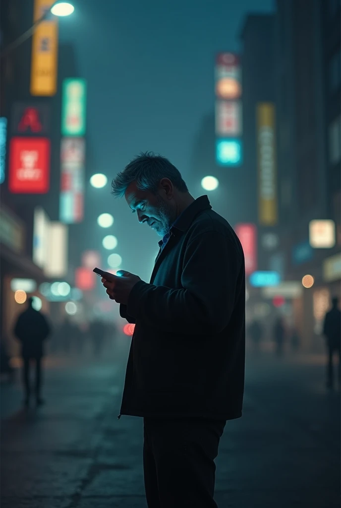 Aloned Men speaking on the mobile phone