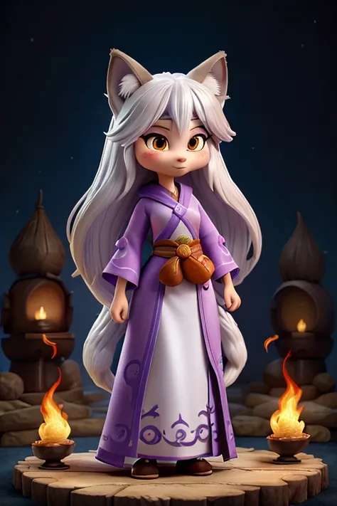 ((furry))、[[woman]]、Mature woman、Mysterious、fox、Beautiful face、((Long muzzle))、Fox Nose、Fox Face、Mysterious look、Slit eyes、Narrow eyes、Small eyes、Long eyelashes、Mysterious expression、silver straight hair、Fox skin color、fox hairy hand、Shrine maiden costume、...