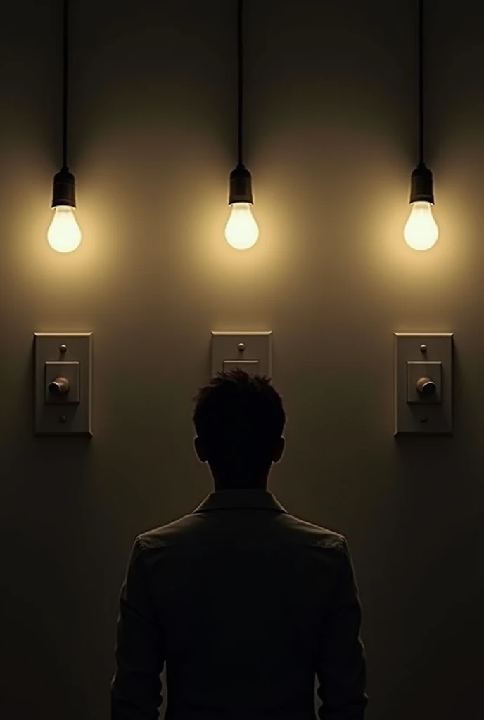 The Three Switches: You are standing in a room with three light switches. Each switch corresponds to one of three light bulbs in a room. Each light bulb is off at the start. You can turn the lights on and off as many times as you want, but you can only ent...