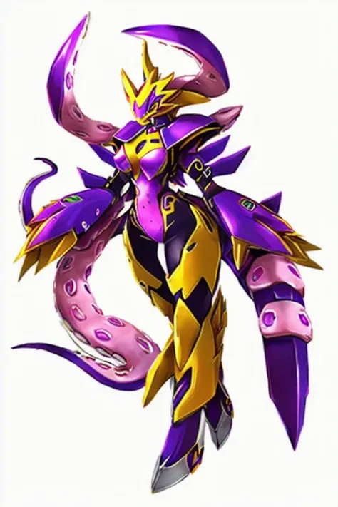 Female furry octopus digimon style 