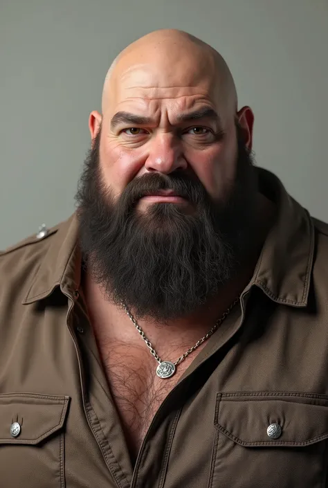 8K Very Best Highest Realistic Quality very Realistic 8K very detailed highly photorealistic very realistic highly detailed closeup portrait photo of a Very Realistic Bald Sexy Bald Daddy Hairy Bearded Bear Beefy Body Thick Muscle Bear Burly Chubby Beefy M...