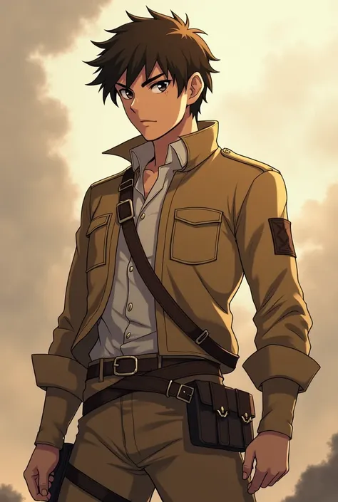 male.
.
59, slim and lanky 
hes half Britannia and half Japanese.
he has short brown curly permed hair.
hes a prince to the Britannian empire,
Resistance fighter,

Tanned freedom fighter jacket,

Brown pants,

Code geass anime
