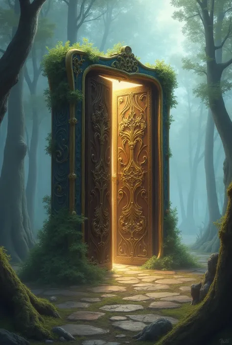 The door is in the shape of a book