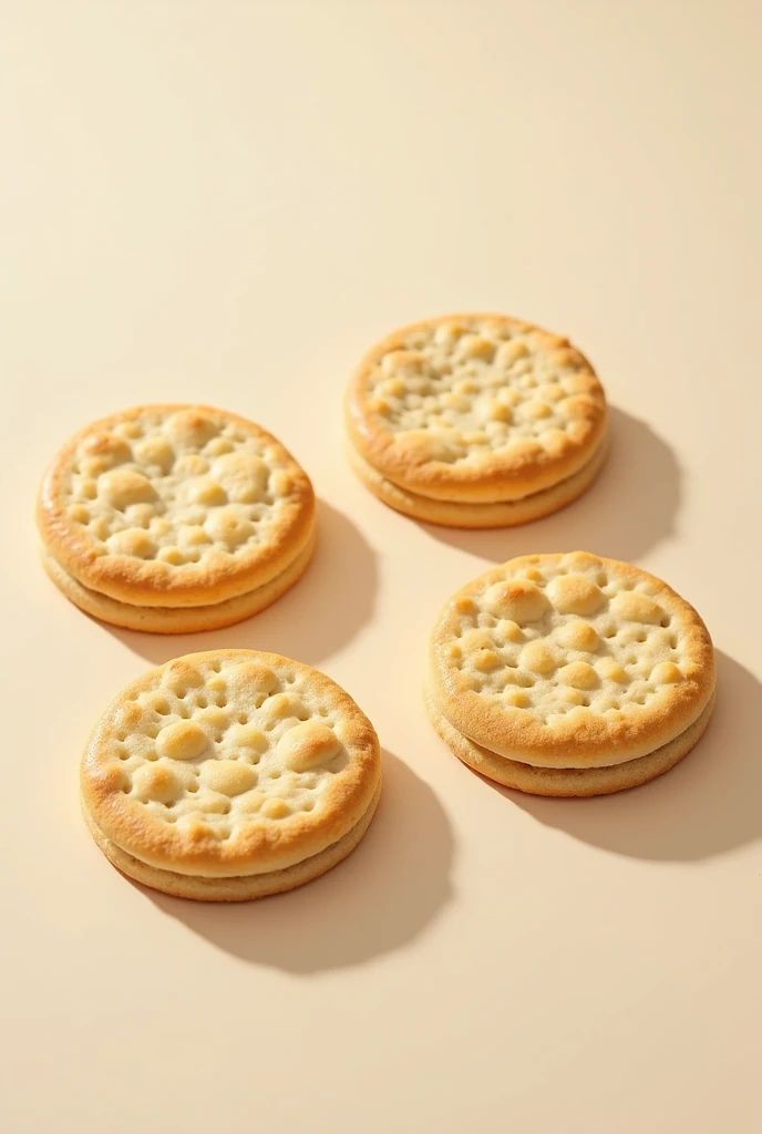 4 Digestive biscuit photo in circle shapes 
