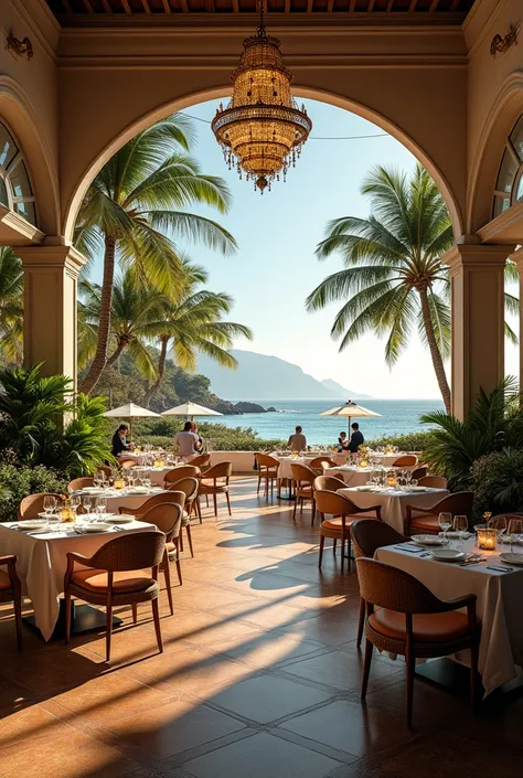 Restaurant at a resort hotel 

