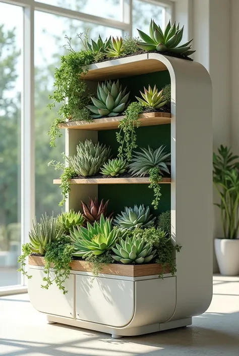 A piece of furniture for planting succulents 