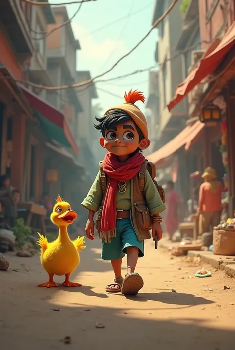 The Bengali thief Raj started walking with the duck