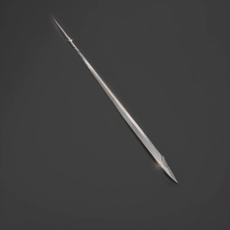 a close up of a knife on a black background with a gray background, raytraced blade, realistic lance, medievil spear, intricate fantasy spear, dipstick tail, spear, sharp high detail, sharp high detail ultra detailed, longspear, polearm, polearm glaive, th...