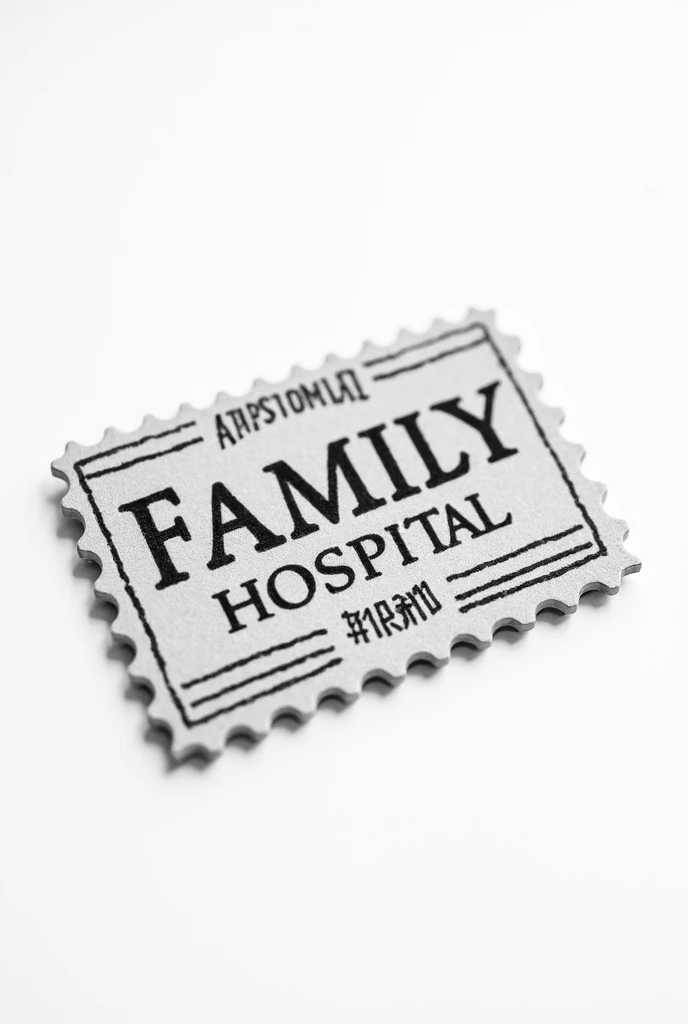 Hospital stamp photo where the name of the hospital should be family hospital 