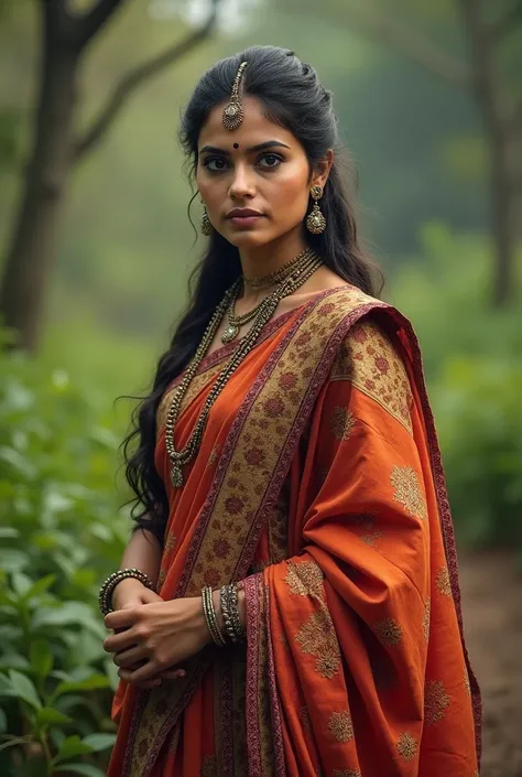 Ancient odisha Queen, wearing tradition sambalpuri saree
