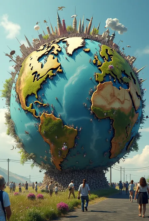 Humans have built a sphere of dayson showing what humanity would look like in 1 day