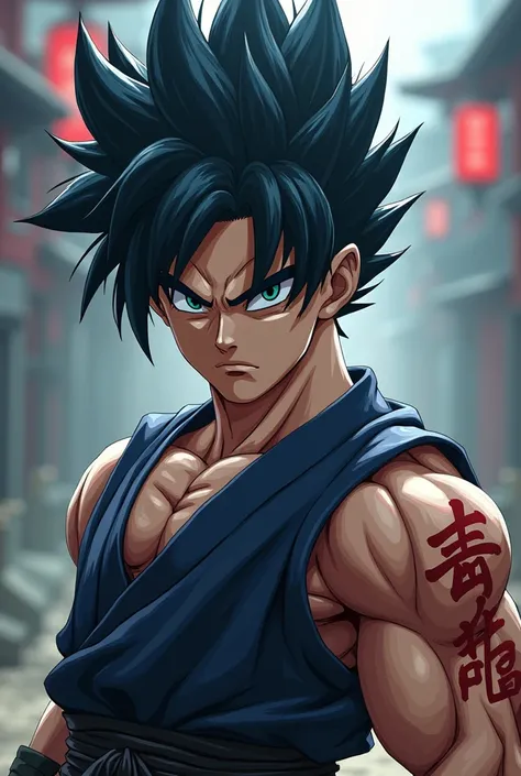 a muscular Sasuke Uchiha with the Super Saiyan God transformation spiky, , Ultra detailed face, piercing blue eyes, sharp jaw, powerful expression, epic anime style, dramatic lighting, film composition, 8k, photorealistic, dramatic colors, vibrant atmosphe...