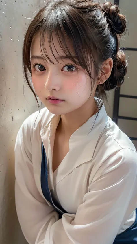 ((software: 1.4)),((Detailed face, Professional photography)), ((software, Barista uniform)), Ultra-high resolution, (Realistic: 1.4), RAW Photos, Best Quality, (PhotoRealistic Stick), concentrated, Soft Light, ((double bun)), ((Japanese)), (( (Young Face)...