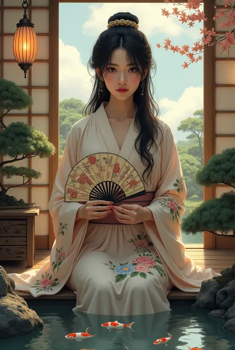 Fortune teller, beautiful woman, Japanese