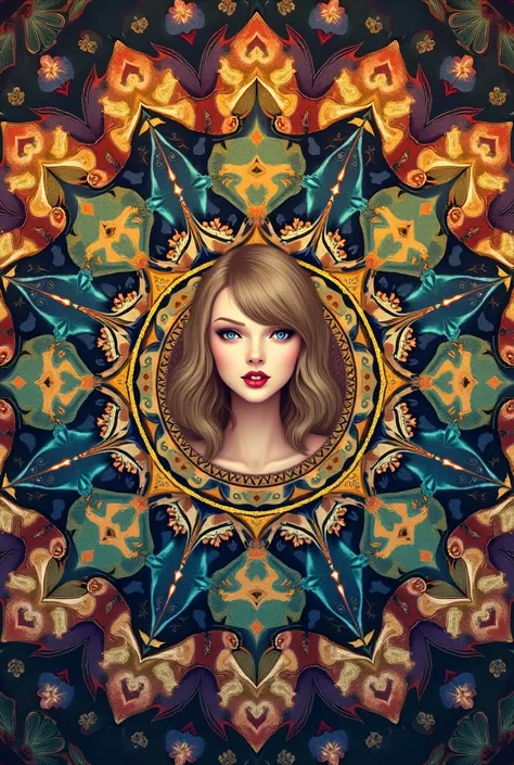 create a mandala using the different albums of  TAYLOR SWIFT