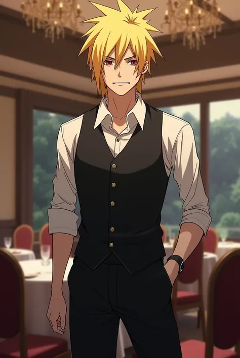 You can make Naruto with his hair down like Escanor, in his waiter form 
