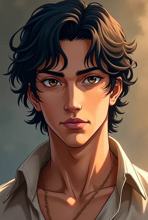 A arab handsome man in anime art