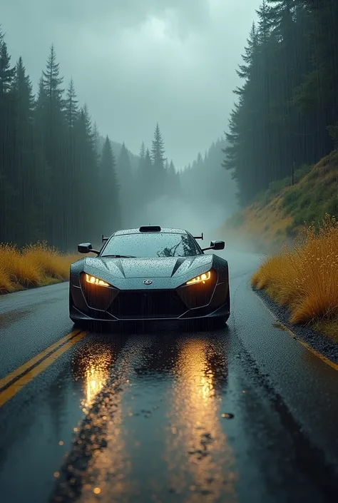 Cars stated on road and raining and thundering around yellowish grasses and forests make the car and especially road bestest
Invincible 💪🏿 graphics quality and make realistic in road and car also .

Make the beast one go on.