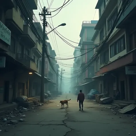 an empty street of dhaka