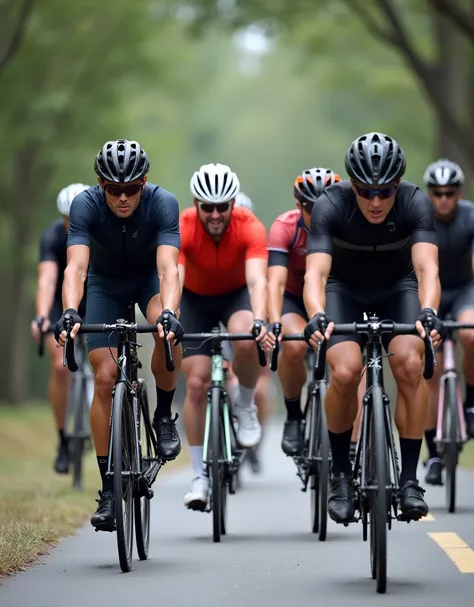 batch of cyclists 