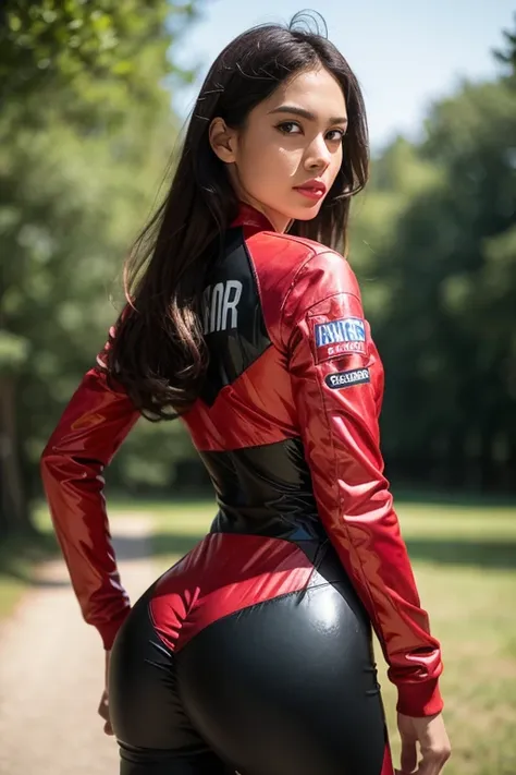 racing suit , wilderness, (inspired by the avengers), horsetail, one-piece tight-fitting latex and gel pants, machine girl, secu...