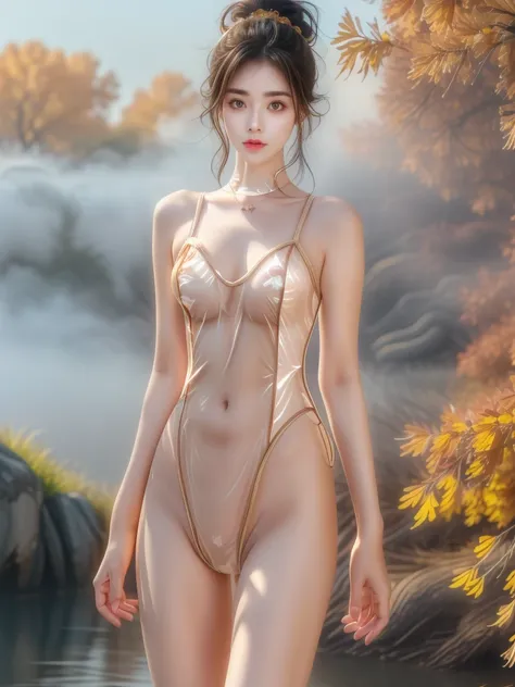 一个有着美丽脸庞的sexy中国华裔女孩, wearing avant-garde transparent sci-fi clothes, (((light theme, exposing the subject, sexy主题)))
((transpare...