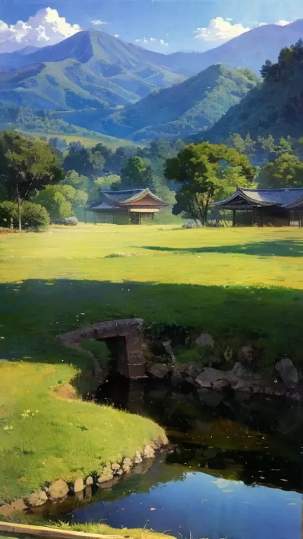 A somewhat calming rural scene from the early Showa period in Japan