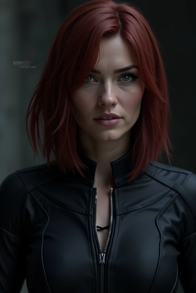 Black Widow, straight hair