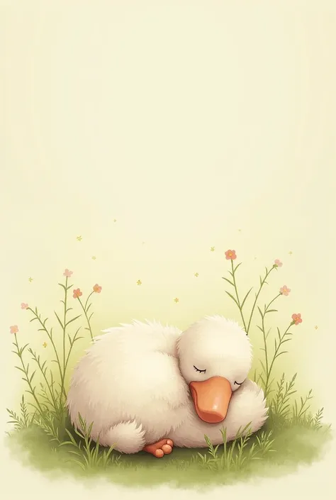 Little goose  sleeping illustrations 