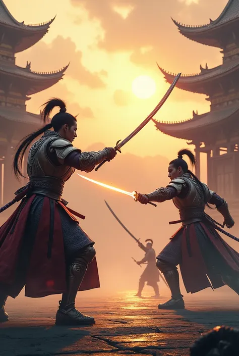 Make a big kingdom but with an Asian and Western style, concentrated on the use of the sword 